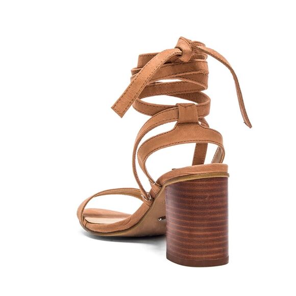 Tony Bianco Fortune Heel Block Tie Up Sandal in Caramel Phoenix Women's 6 - Picture 2 of 15